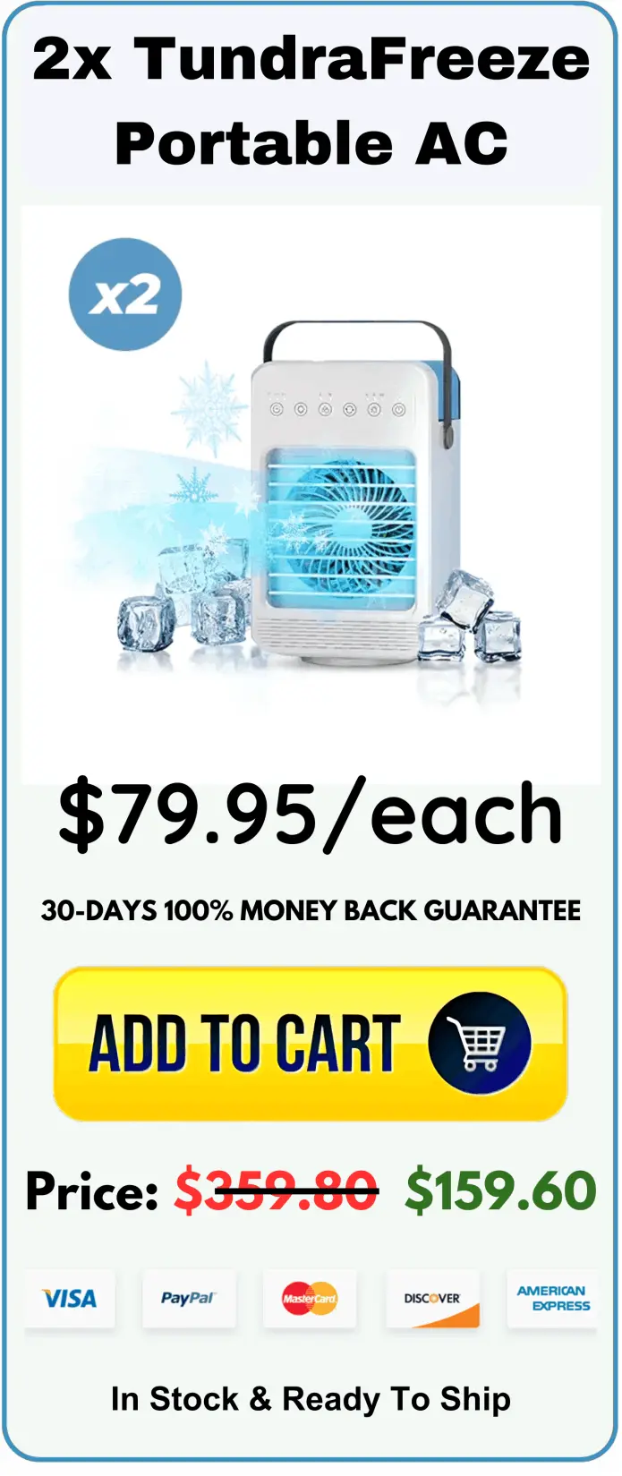 TundraFreeze Portable AC Sheet offer price 